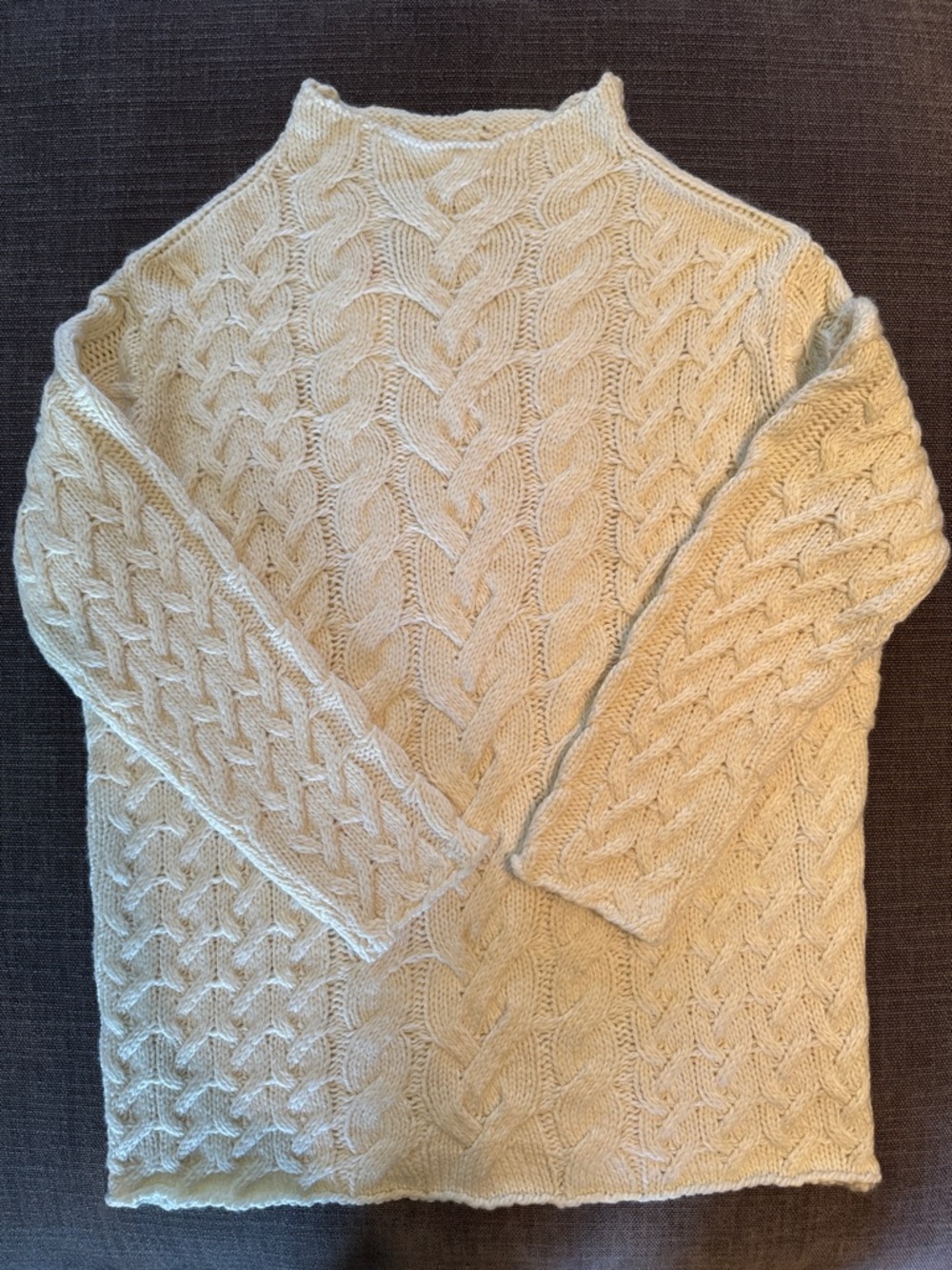 Lost + Wander Chunky Cream Cable Pullover
